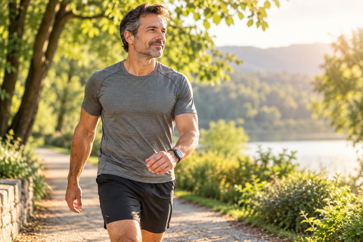 Man walking outdoors – UC-II Collagen for Joints and active lifestyle
